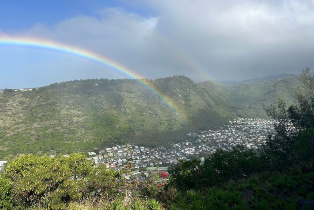 a rainbow in Honolulu