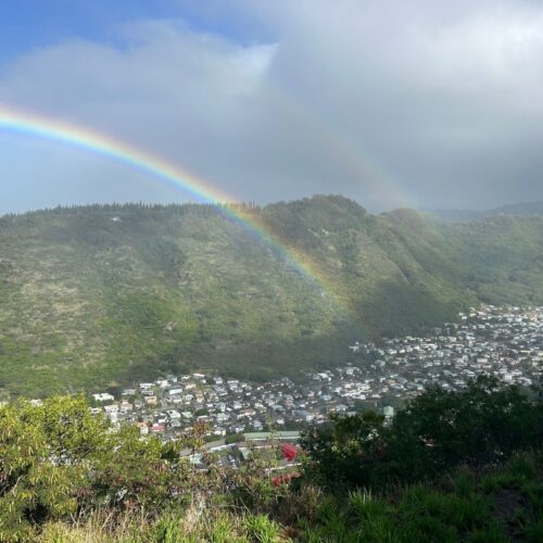 a rainbow in Honolulu