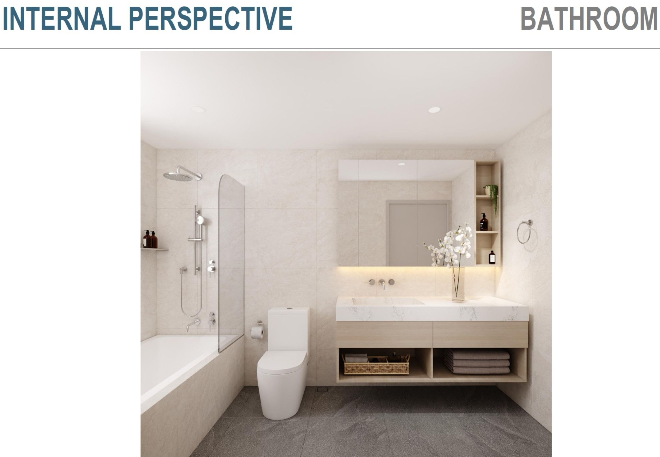Contemporary bathroom with custom cabinetry and elegant stone finishes in Hawaii Kai.