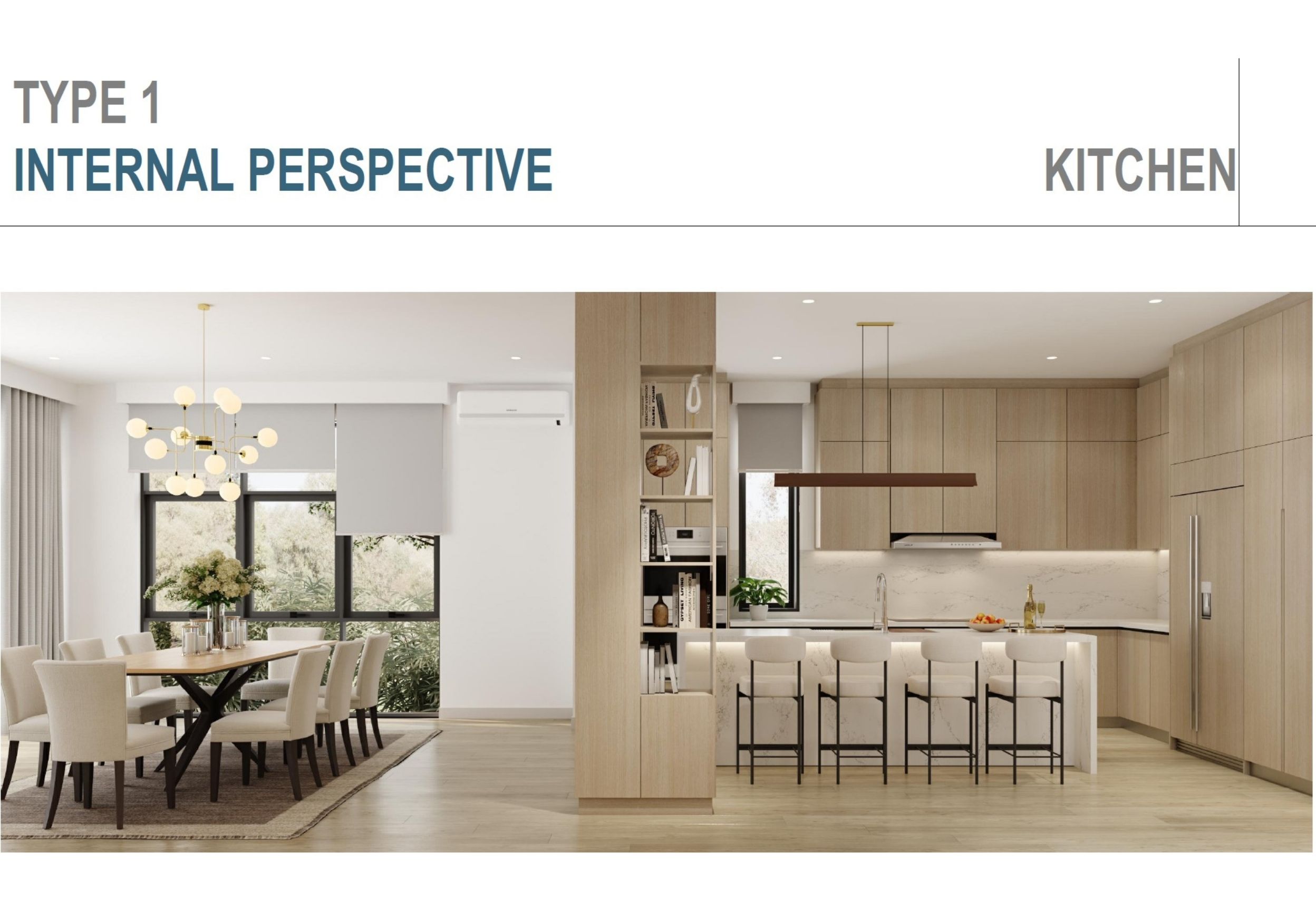 Designer kitchen featuring premium appliances and luxury finishes at The Villas on the 8th.