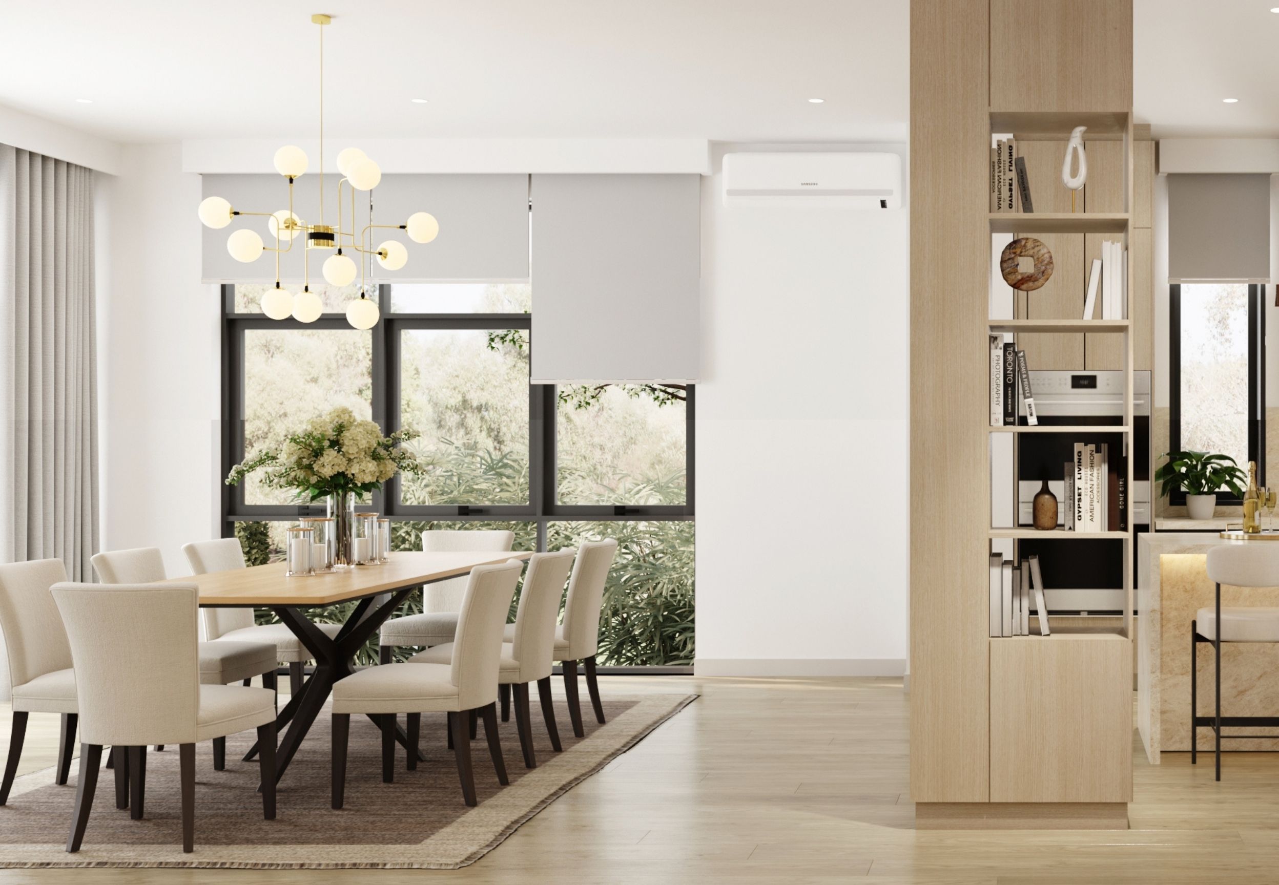 Designer kitchen featuring premium appliances and luxury finishes at The Villas on the 8th.