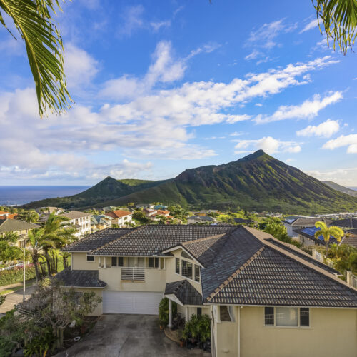 Aerial view of Koko Head in Hawaii